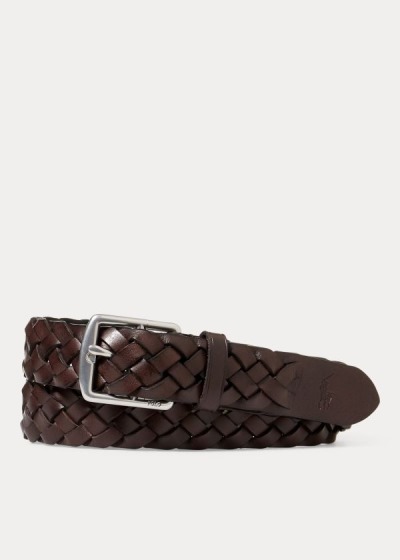 Pánské Pasek Polo Ralph Lauren Braided Kožené - 96184-QESK